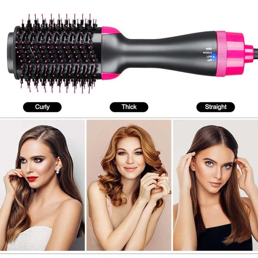 4-in-1 One-Step Hot Air Brush | Hair Dryer, Straightener, Curler & Volumizer