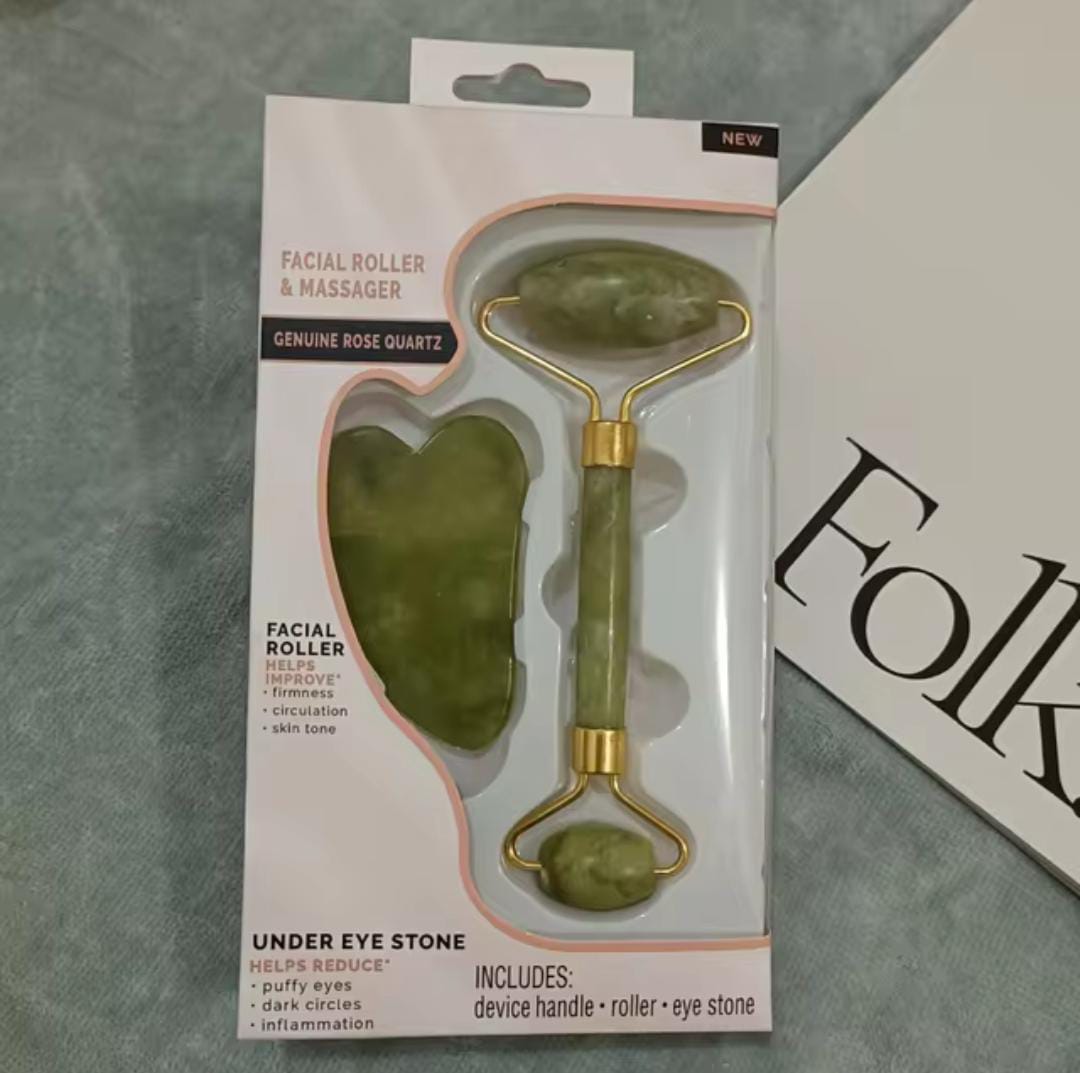 Natural Jade Roller | Facial Massage Tool for Glowing & Refreshed Skin
