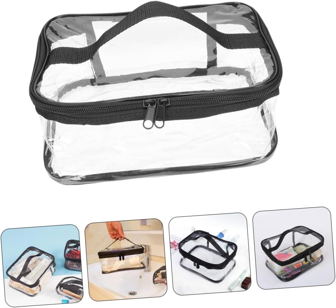 Clear Travel Makeup Bag | Waterproof Transparent Cosmetic & Toiletry Organizer