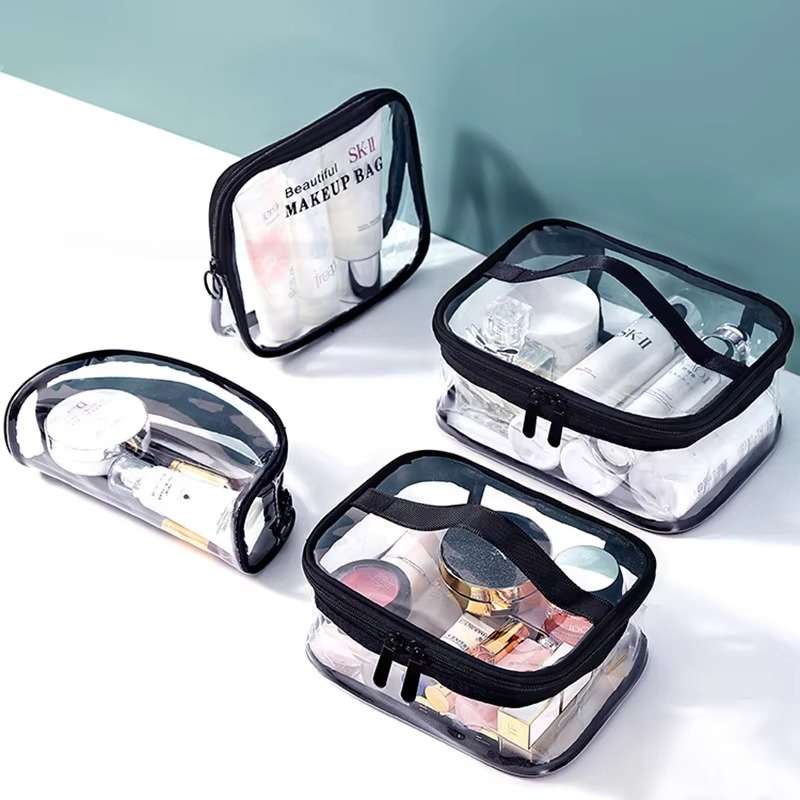 Clear Travel Makeup Bag | Waterproof Transparent Cosmetic & Toiletry Organizer