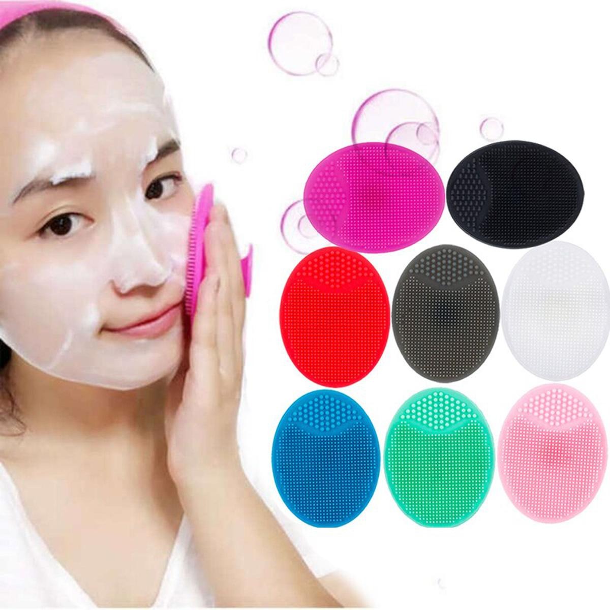 Soft Silicone Face Cleansing Brush Pad | Gentle Exfoliating & Deep Pore Cleansing Tool