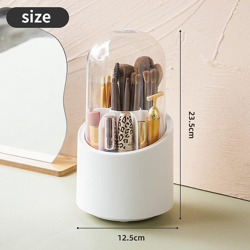 360° Rotating Makeup Brush Storage Organizer | Cosmetic Holder for Brushes & Beauty Essentials