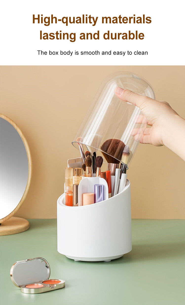 360° Rotating Makeup Brush Storage Organizer | Cosmetic Holder for Brushes & Beauty Essentials