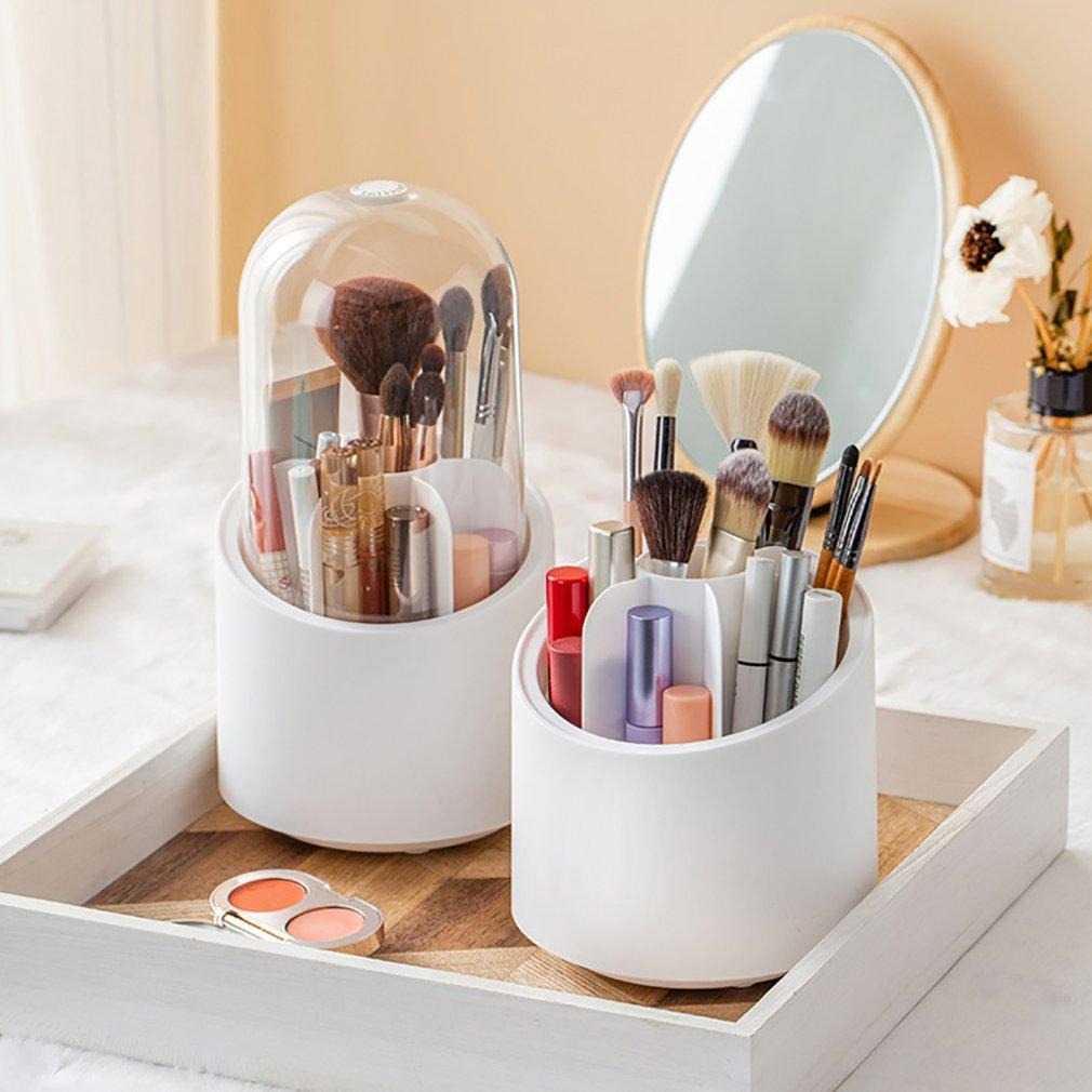 360° Rotating Makeup Brush Storage Organizer | Cosmetic Holder for Brushes & Beauty Essentials