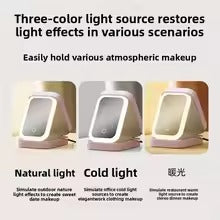 Portable LED Makeup Mirror & Jewellery Storage Box | 3-Colour Light Beauty Organizer