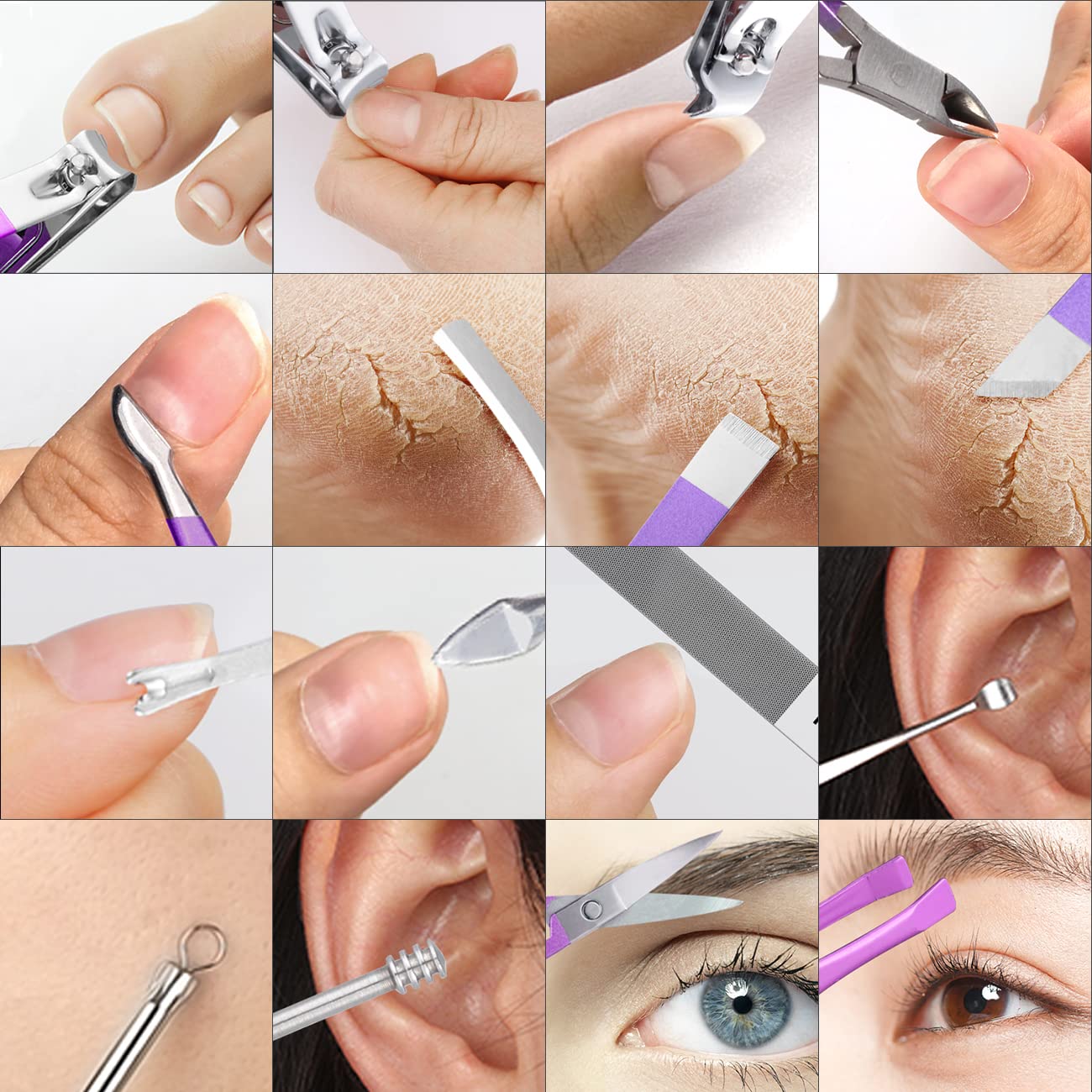 16-in-1 Stainless Steel Nail Care Kit | Professional Manicure & Pedicure Set