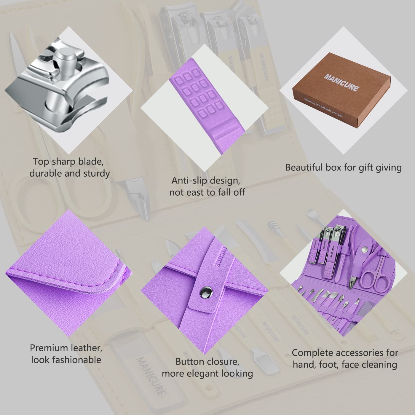 16-in-1 Stainless Steel Nail Care Kit | Professional Manicure & Pedicure Set
