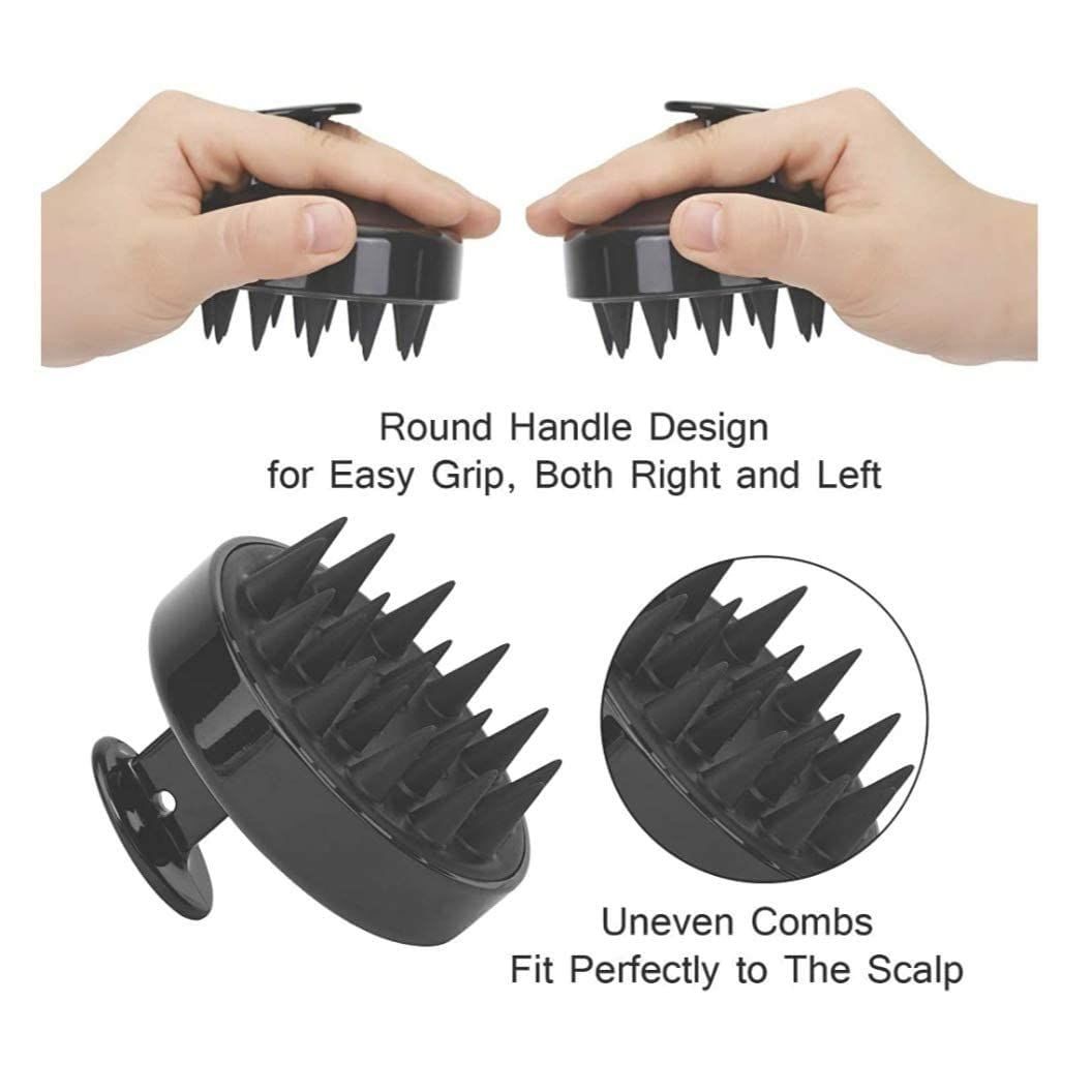Soft Silicone Scalp Shampoo Brush | Deep Cleansing Hair & Scalp Massager (Random Colour)