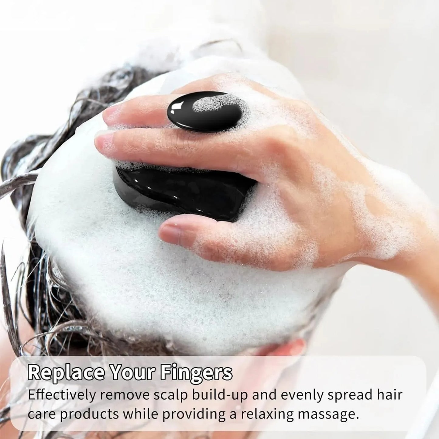 Soft Silicone Scalp Shampoo Brush | Deep Cleansing Hair & Scalp Massager (Random Colour)