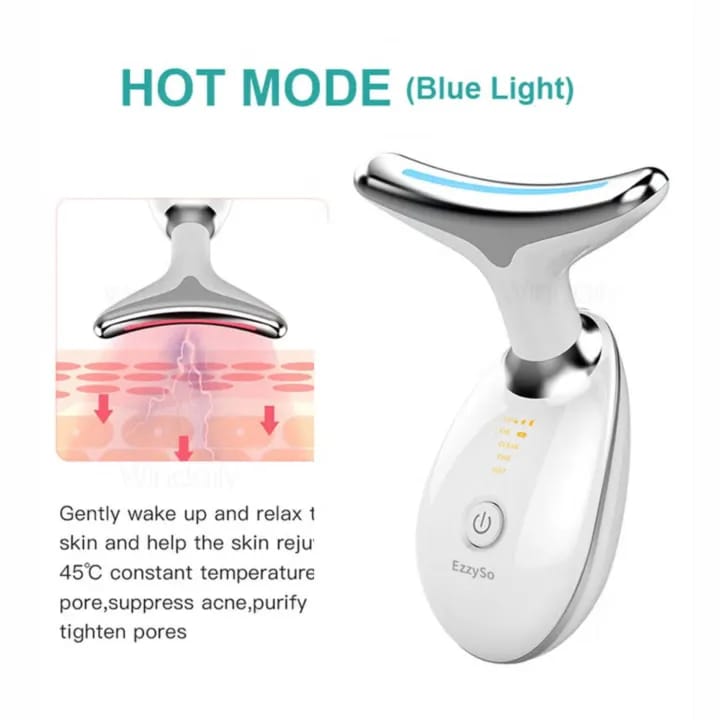 EMS Face & Neck Massager with LED Light | Microcurrent Skin Care & Lifting Device
