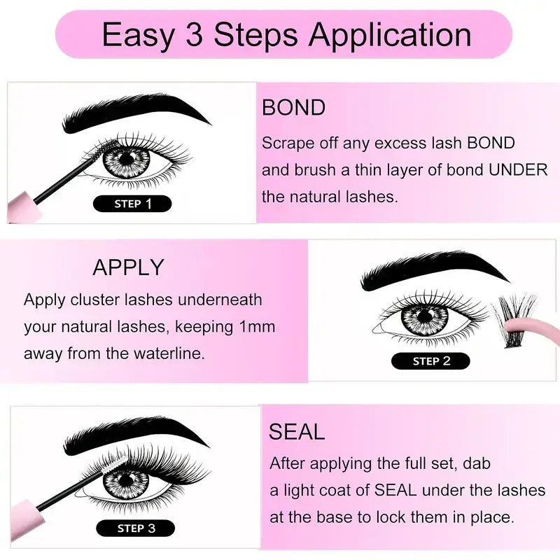 3 Pieces Eyelash Adhesive and Sealant waterproof