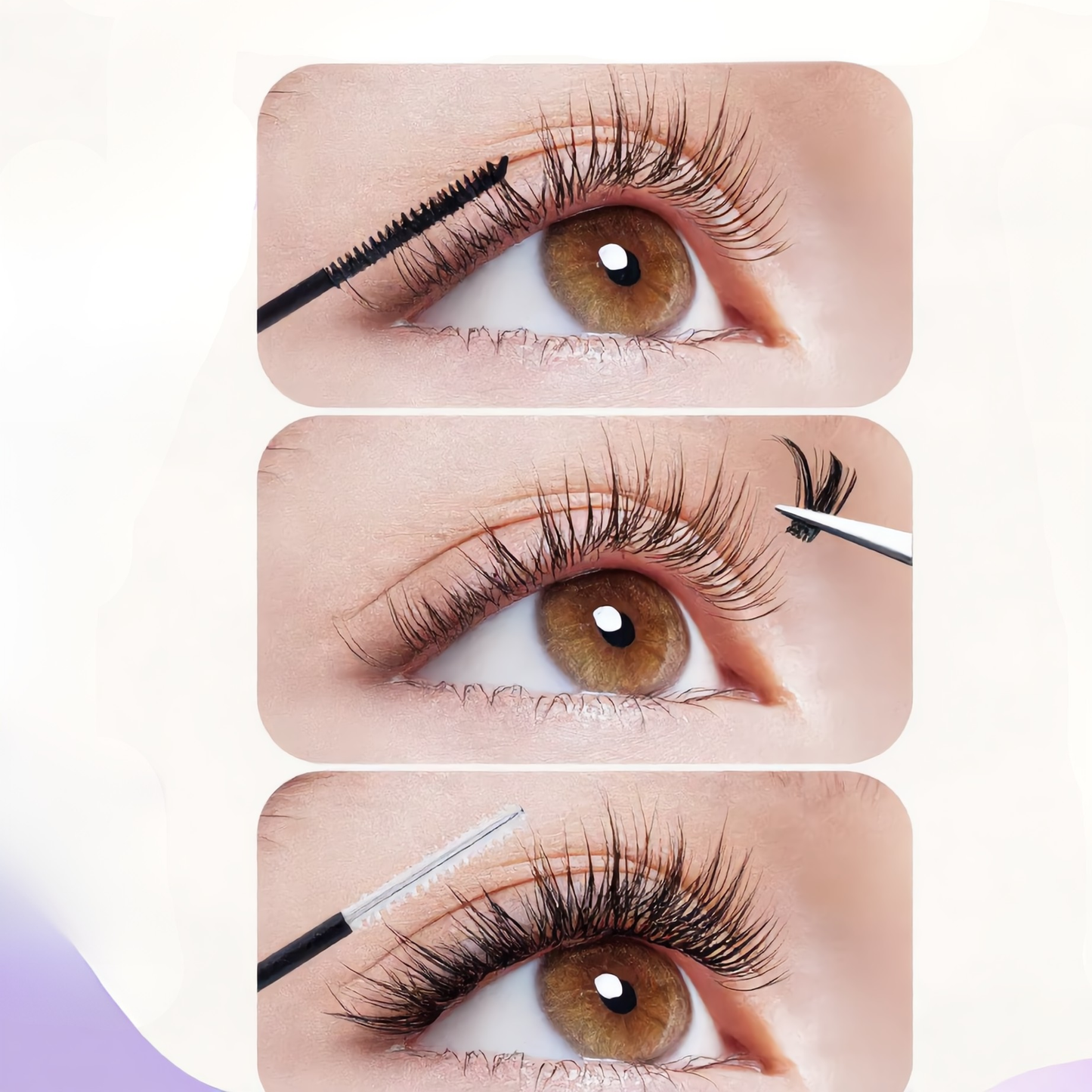 Lash Extension Mix Styles Individual Lash Clusters with Bond & Seal Remover Tweezers